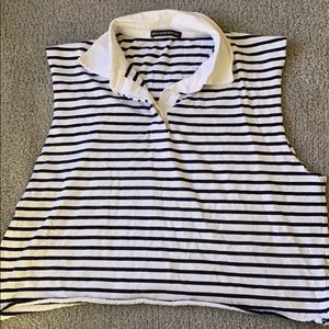 Brandy Melville Striped Collared Tank Top.
